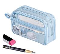 Clear Makeup Bag, Transparent Pencil Case With Large Capacity, Travel-Friendly Portable Pen Pouch For Kids, Teens, College Students, Adults, 1 Set, Durable & Clear PVC Material