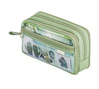 Clear Makeup Bag, Trasparente Pencil Case, Ampia Capacity Storage, 8,27 x 2,56 in Travel Friendly Design, impermeabile e portatile per bambini, ragazzi, studenti universitari e adulti, verde, Se