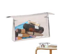 Clear Makeup Bag - Waterproof Zipper Cosmetic Storage, Approved Toiletry Organizer Function, Travel Accessories Performance, Multi-Use Pouch Category, Transparent For Home Travel Bathroom