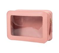 Clear Makeup Bag, Zippered Cosmetic Storage, Waterproof Design 9.06x6.1in, Authentic and Spacious, Portable Toiletry Organizer for Travel and Daily Use