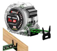 Clear Measuring Tape - Righello a doppio lato, caso trasparente, marcatura fluorescente | Strumento carpenter, flessibile accurata, righello a scomparsa metrica portatile per fai -da -te, proget