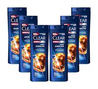 Clear Men Shampoo Antiforfora per capelli fragili Anti Caduta fino al 100% di protezione dalla forfora* 6x 360 ml