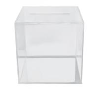 Clear Money Bank L, Transparent Bank, Drop ylic Box with 2 Keys, Multipurpose Money Bank for Adults Events (A)