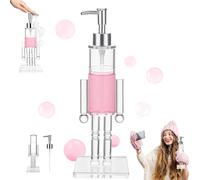 Clear Nutcracker Soap Dispenser,Refillable Decorative Acrylic Nutcracker Soap Dispenser Clear for Home Bathroom Kitchen Decor, Refillable Christmas Hand Soaps Bottle-a