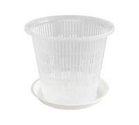 Clear Orchid Pots With Drainage Holes & Saucer Flower Pot House Planter Pot