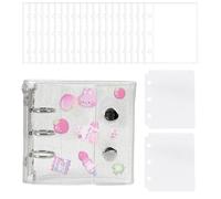 Clear Paper Binder, Photo Storage Book, Photocard Album con custodie trasparenti, Organizer Document Organizer con copertina durevole, Filing Accessory, for Journal Cards Receipts Tickets Small