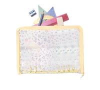 Clear Paper Binder Refillable, Zipper Sticker Notebook, A5 Zipper Card Storage Binders For Journal Cards Tickets Receipts School Office Business Meetings Project Managers Teachers