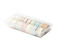 Clear Pencil Storage Box - Desktop Marker Organizer | Large Capacity