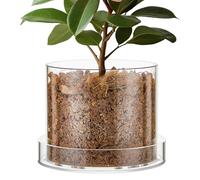 Clear Pots For Plants - 3x3in Transparent Planting Cups, Durable Acrylic Seedling Pots, Stackable Mini Plant Containers | Reusable Indoor Garden, Seed Starting, Flower Balcony, Greenhouse, Home