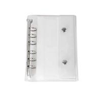 Clear Pvc Binder Cover - 6-Ring Notebook Sleeve, Flessibile Loose Leaf Jacket, Lightweight Closure Case | Practical Photocard Scrapbook Photo Document Budget Ticket Folder For Boys Girls
