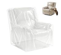 Clear Recliner Cover - Waterproof Dustproof, Heavy Duty Shield, Furniture S | Thickened Transparent Material With Elastic Bottom, Zipper Side Access Opening For Home Living Room Bedroom Office B