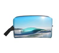 Clear Sky Wave Beach Borse Cosmetiche Per Le Donne Piccola Borsa di Trucco Per La Borsa Di Trucco Della Borsa Di Trucco Da Viaggio, Chiaro Sky Wave Spiaggia, Taglia unica