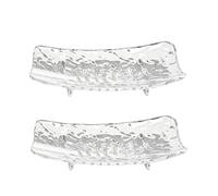 Clear Soap Holder Tray - Drain Hole Storage Dish for Bathroom Shower Areas | Bar Soap Container with Raised Drying Base, Water Drain Design, Countertop Organizer for Kitchen Bathtub