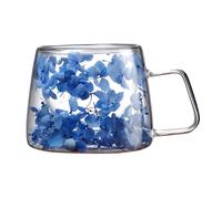 Clear Spring - da caffè a doppia parete isolata da 200 ml con manici | Bicchieri isolati a doppia parete | Bicchieri con manico creativo | Tazze da caffè creative con manico per tè latte latte