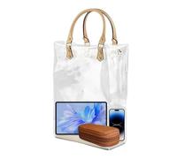 Clear Stadium - Borsa trasparente per il pranzo, trasparente, impermeabile, grande, trasparente, in PVC, per lavoro, spiaggia, 2 Trasparente, Refer to description, Unisex
