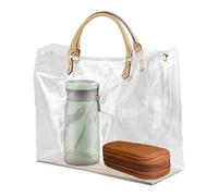 Clear Stadium Tote Bag - Borsa a tracolla trasparente, Borsa a tracolla impermeabile | Voce evento Grande Chiaro Con Cinghie Rinforzate, Conformità Del Lavoro - Politiche Per Il Mezzogiorno, d,