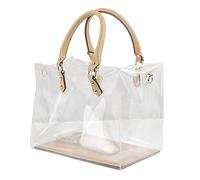 Clear Stadium Tote Bag - Borsa a tracolla trasparente, Borsa a tracolla impermeabile | Voce evento Grande Chiaro Con Cinghie Rinforzate, Conformità Del Lavoro - Politiche Per Il Mezzogiorno, a,