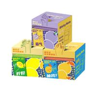 Clear Sticky Notes - 3 Set 105 Sheets Glitter Animal Fruit Pull Out Pack