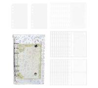 Clear Storage Binder - Holographic Sticker Album, Student School Holder | Collect Stickers Binder Book for Study Note Hand-Drawn Cards Girls Students Kids Teens School Dorm Bedroom