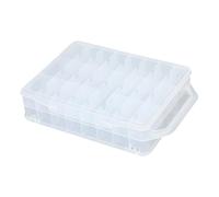 Clear Storage Bins - 46 Compartments Clear Storage Boxes | 14.37*10.43*3.15inches Double Sided Dustproof Box With Handle With Lid And Handle - For Home Office Small Items Model Cars Toys Display