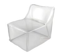 Clear Stuffed Animal Storage Bean Bag - Organizer Seat, Plush Holder | Space Saver for Kids Rooms and Play Areas, Transparent Cover Provides Visibility, Durable Fabric Resists Tears, Large Capacity