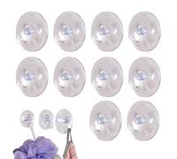 Clear Suction Cup Hooks - High Strength Vacuum Wall Mounts, Invisible Reusable Hanging Hooks, No Drill Installation Utility Set | Reliable Space Saving Organizer Accessory For Shower Tiles Glass