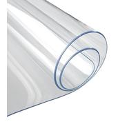 Clear Table Cover Protector | PVC 0.7mm Thick Sheet | Effortless Cleaning Desk Cover Protector,for Kitchen Home Workplace Dressing Table Dining Picnic Desk Counter Furniture