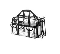 Clear Toiletry Bag - 40x24x25cm Waterproof Transparent Tote | Transparent Cosmetic Gags, with Handle, Clear Stadium Bag, for Traveling Events Beach Lotion Soap Brushes Lipsticks