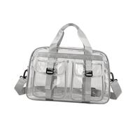 Clear Tote Bag Trasparente Donna Borsa a Mano PVC Impermeabile Multifunzionale