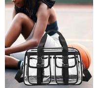 Clear Tote Bag Trasparente Donna Borsa a Mano PVC Impermeabile Multifunzionale