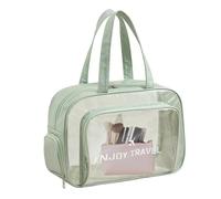 Clear Travel Bags for Toiletries, Waterproof Large Zippered Pouch, Dry and Wet Separation Fitness Sports Bag, Portable Organizer 14.17x5.91x9.84inc Ideal for Beach, Swimming Pool
