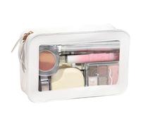 Clear Travel Makeup Bag, Portable Make Up Organizer, Zipper Car Organizer Cosmetic Bags, Transparent Makeup Bag, Toiletry Bag Waterproof Travel Bag, Make Up Organizer Travel Accessories, Bianco