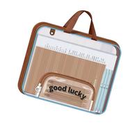 Clear View Meshes Buste per documenti Chiusura con cerniera Tracolla per trasporto Borsa portatile per l ' accesso alla scuola