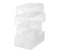 Clear Vue Set di 4 scatole per scarpe da donna colore bianco set da 4