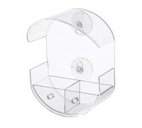 Clear Window Bird Feeder, Acrylic Bird Feeder, Leak-Proof Detachable Food Box, Trasparente Design, Easy Mount, Compact Size, Long Lasting and Secure, 7,87 x 5,91 x 4,33 in