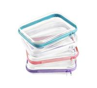 Clear Zipper Bags - 4-Piece Travel Pouch Set for Women | Transparent Makeup Organizer & Toiletry Storage for Cosmetics, Skin Care, Snacks, Pencil Case, Beauty Products & Daily Essentials