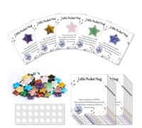 Clearain 40 set di pietre per le preoccupazioni a forma di piccola stella, biglietti regalo per amici, bomboniere funebri, regali di incoraggiamento, per donne e adulti, bomboniere
