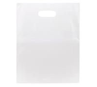 ClearBags 100 sacchetti trasparenti con manico, 30 x 38 cm, extra spessi 2,25 mm, in plastica per la vendita al dettaglio, resistenti agli strappi, resistenti, anti allungamento, per piccole imprese