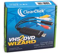 ClearClick VHS to DVD Wizard con USB Video Grabber & Free USA Tech Support