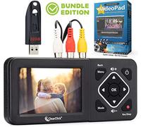 ClearClick Video to Digital Converter 2.0 (seconda generazione) - Registra video da videoregistratori, nastri VHS, AV, RCA, Hi8, videocamera, DVD, sistemi di gioco (Bundle) [richiede videoregistratore