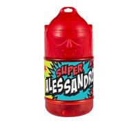 CLEARCO Borraccia con cannuccia personalizzata Super Eroe 300 ml - Alessandro