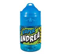 CLEARCO Borraccia con cannuccia personalizzata Super Eroe 300 ml - Andrea