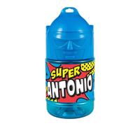 CLEARCO Borraccia con cannuccia personalizzata Super Eroe 300 ml - Antonio