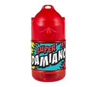 CLEARCO Borraccia con cannuccia personalizzata Super Eroe 300 ml - Damiano