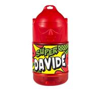 CLEARCO Borraccia con cannuccia personalizzata Super Eroe 300 ml - Davide
