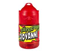 CLEARCO Borraccia con cannuccia personalizzata Super Eroe 300 ml - Giovanni