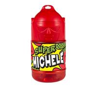 CLEARCO Borraccia con cannuccia personalizzata Super Eroe 300 ml - Michele