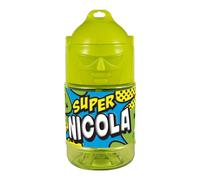 CLEARCO Borraccia con cannuccia personalizzata Super Eroe 300 ml - Nicola