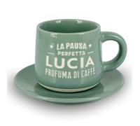 CLEARCO Tazzina da caffè con piattino e scatola - Lucia