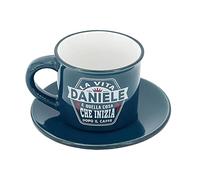 CLEARCO Tazzina da caffè in gres porcellanato personalizzata con piattino - Daniele